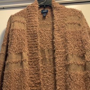 DayTrip Long Tan Fluffy Soft Cardigan